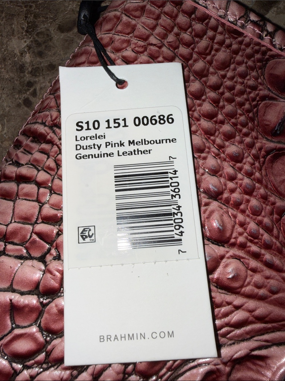 Brahmin Lorelei Dusty Pink Melbourne Genuine Leather Shoulder Bag, NWT - Picture 8 of 10